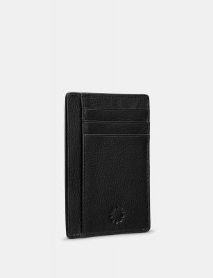 Yoshi Leather Card Holder With ID Window Black #3
