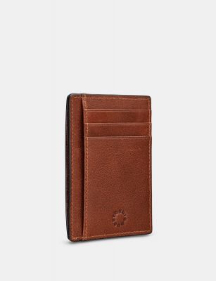 Yoshi Leather Card Holder With Id Window Brown #3