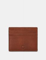 Yoshi Slim Leather Card Holder Brown