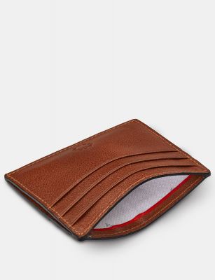 Yoshi Slim Leather Card Holder Brown #3
