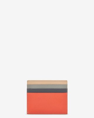 Yoshi Coral Multi Leather Wooster Card Holder Multi Colour #2