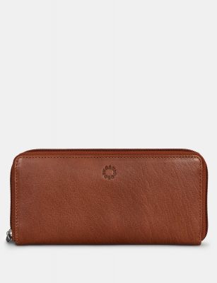 Yoshi Leather Baxter Purse Brown