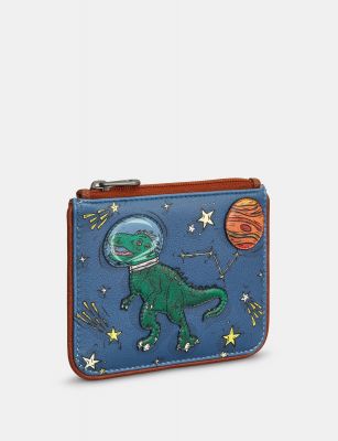 Yoshi Lost In Space Zip Top Leather Purse Blue #3