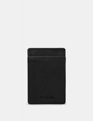 Yoshi Leather Compact Card Holder Black #2