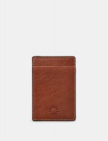 Yoshi Leather Compact Card Holder Brown