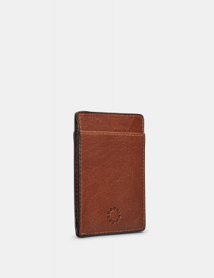 Yoshi Leather Compact Card Holder Brown #3