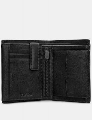 Yoshi Extra Capacity Traditional Leather Wallet Black #2