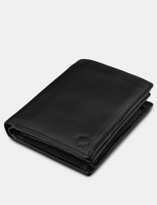 Yoshi Extra Capacity Traditional Leather Wallet Black #5
