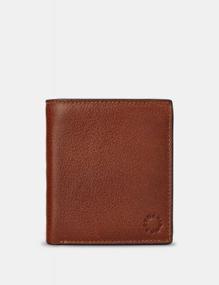 Yoshi Two Fold Leather Coin Pocket Wallet Brown