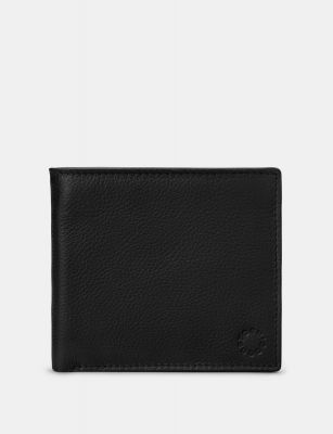 Yoshi Two Fold East West Leather Wallet Black #1