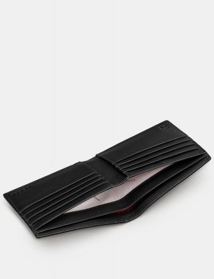 Yoshi Two Fold East West Leather Wallet Black #4