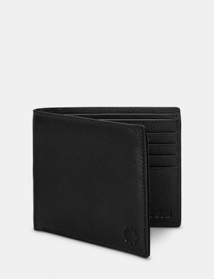 Yoshi Two Fold East West Leather Wallet Black #5