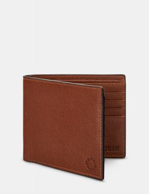 Yoshi Two Fold East West Leather Wallet Brown #5