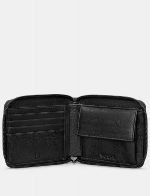 Yoshi Zip Around Leather Wallet Black #2