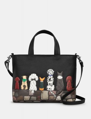 Yoshi Bark To Bark Leather Multiway Grab Bag Black
