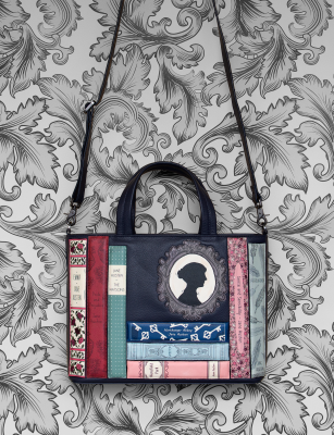 Yoshi Jane Austen Bookworm Leather Multiway Grab Bag Navy #5