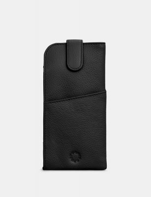 Yoshi Leather Chilton Glasses Case Black