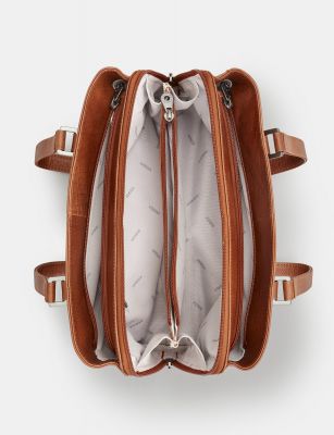 Yoshi Ealing Leather Shoulder Handag Brown #3