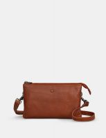 Yoshi Logan Leather Multiway Cross Body Bag Brown