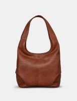Yoshi Meehan Brown Leather Slouch Shoulder Bag Brown