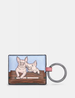 Yoshi Hogs And Kisses Leather Keyring Pink #3