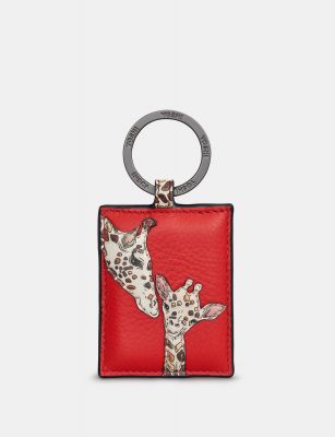 Yoshi Mother's Pride Giraffe Leather Keyring Red