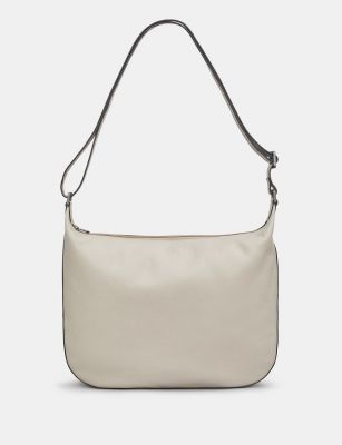 Yoshi Leather Dolton Leather Hobo Bag in Warm Grey