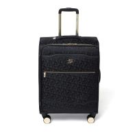 Dune London Oriel Black Monogram 66cm Medium Suitcase