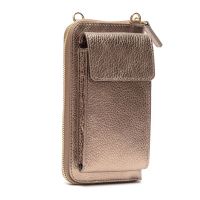 Elie Beaumont Italian Leather Phone Bag Bronze