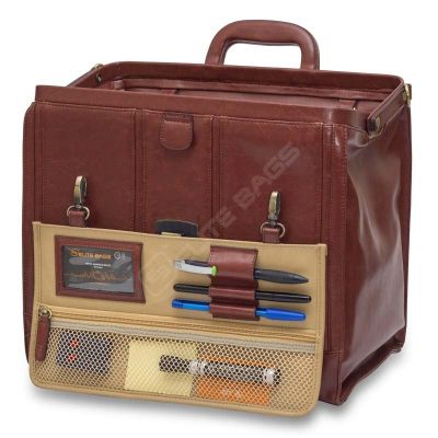 Elite Bags Brown Leather Traditional Gladstone Medical Case #2