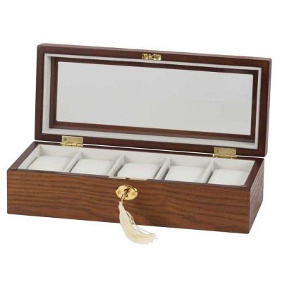 Mele & Co Jackson Watch Box Dark Beech #2