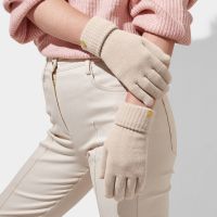 Katie Loxton Knitted Gloves in Light Taupe
