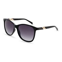 Karen Millen Large Classic Sunglass in Black with Grey Graduated Lenses