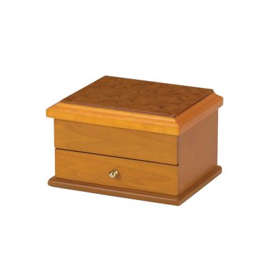 Mele & Co Gemma Oak And Burl Finish Wooden Jewellery Case