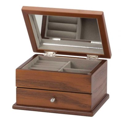 Mele & Co Diane Dark Beech Finish Wooden Jewellery Case #2