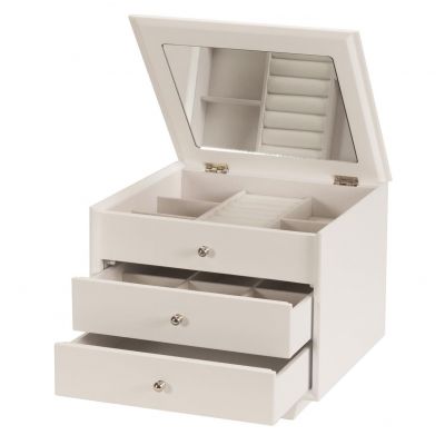 Mele & Co Paige White Painted Jewellery Case #2