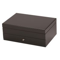 Mele & Co Evelyn Black Wooden Jewellery Case