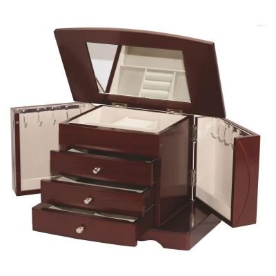 Mele & Co Cerys Cherry Finish Jewellery Case #2