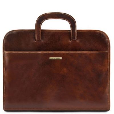 Tuscany Leather Sorrento Dark Brown Document Leather briefcase #2