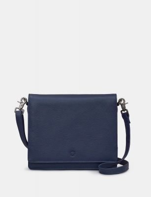 Yoshi Leather Stanton Cross Body in Navy