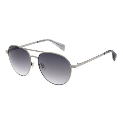 Ted Baker Konrad Men's Metal Pilot Sunglasses in Light Gunmetal & Graduated Grey Lenses