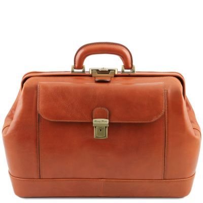 Tuscany Leather Leonardo Honey Exclusive Leather Doctor Bag