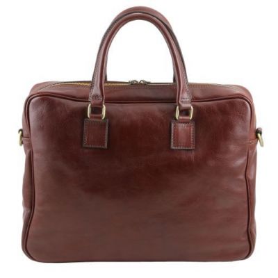Tuscany Leather Urbino Red Leather Laptop Briefcase #9
