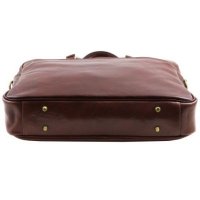 Tuscany Leather Urbino Honey Leather Laptop Briefcase #10