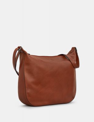 Yoshi Leather Dolton Leather Hobo Bag in Brown #2