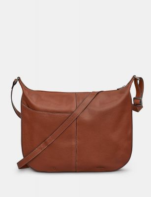 Yoshi Leather Dolton Leather Hobo Bag in Brown #3