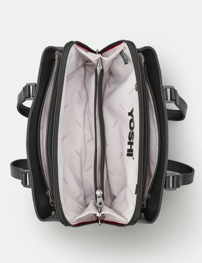 Yoshi Ealing Leather Shoulder Handbag Black #3