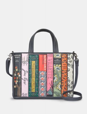 Yoshi Bronte Bookworm Grey Grab Handbag