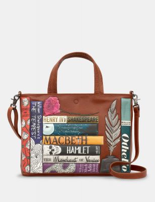 Yoshi Shakespeare Bookworm Brown Grab Handbag