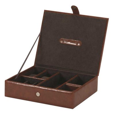 Mele & Co Tommy Desk top Organiser Brown